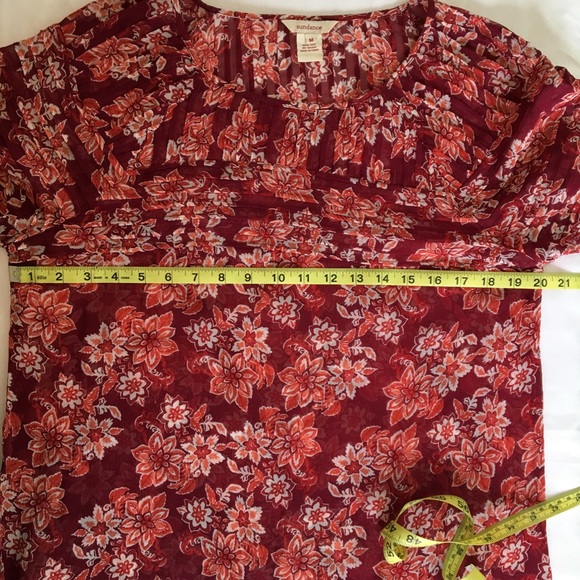 Sold! Sundance sheer floral silk blouse Size M - Picture 7 of 8
